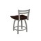Holland Bar Stool Co 18" Low Back Swivel Vanity Stool, Nickel Finish, Dark Cherry Maple Seat 41118ANDCMpl - alternate 4